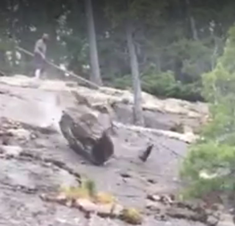 Rolling 700 LB Rocks