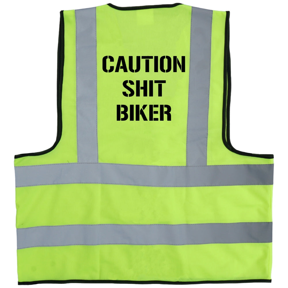 Caution Shit Biker Vest