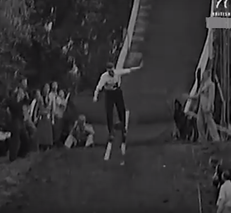 1935 Legends Perform Pine Needle Ski Jump