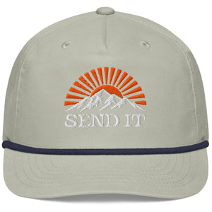 Jerry of the Day string summit send it hat in Lt gray funny ski and snowboard gifts