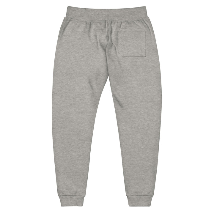 Jerry of the Day Send It Fleece Sweatpants in charcoal heather back of pant. Funny ski and snowboard gifts, shirts and apparel.