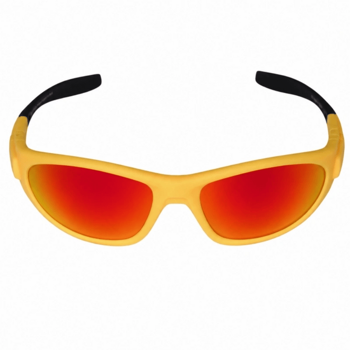 Jerry of the Day Send-O-Vision 10.0 The Jenius - Polarized in yellow with sunglass arms. Funny ski and snowboard gifts, gear and apparel. 