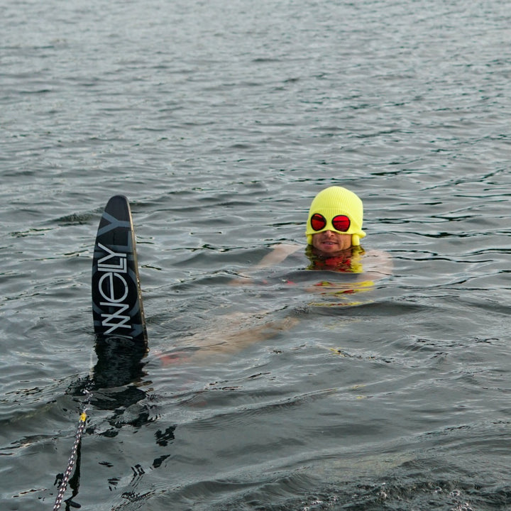 Jerry of the Day Send-O-Vision 4.0 The Send Burglar, man wearing waterskiing. Funny ski and snowboard gifts, shirts, and apparel. 