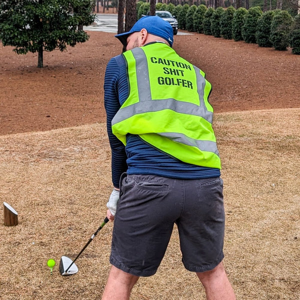 Caution Shit Golfer Vest - Jerry of the Day