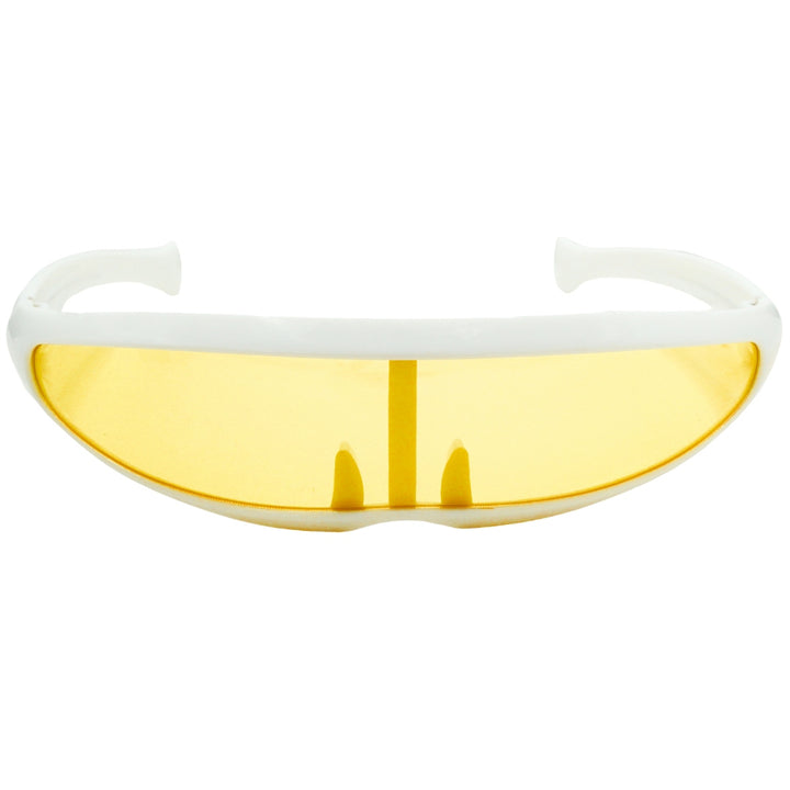 Jerry of the Day Send-O-Vision Jerry of the Day Glasses in white, front view. Funny ski and snowboard gifts, shirts, and apparel.