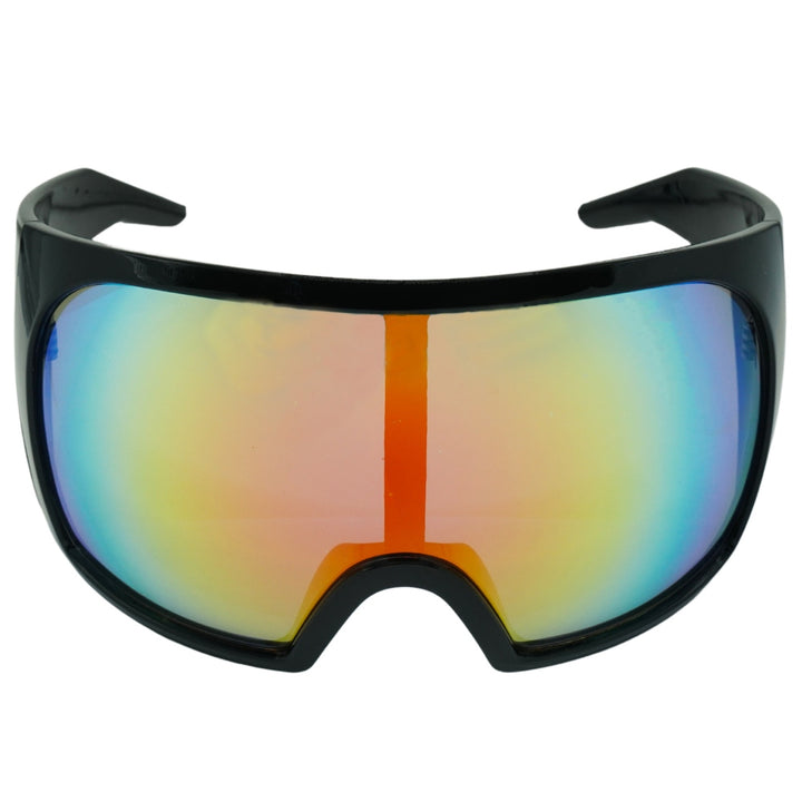 Jerry of the Day Send-O-Vision Magnum glasses in black, front view. Funny ski apparel and gifts.