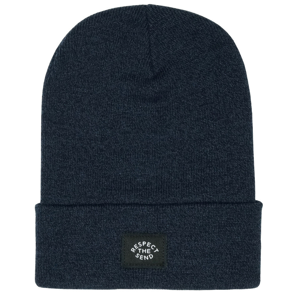 jerry of the day staple cuffed beanie respect the send blue