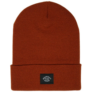 jerry of the day staple cuffed beanie respect the send orange