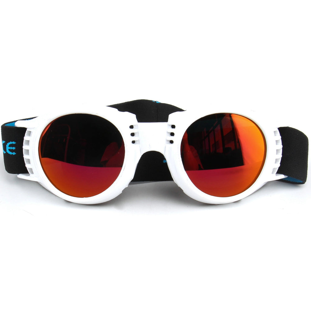 Jerry of the Day Send-O-Vision 2.0 Speed Goggles in white, front view. Funny ski and snowboard gifts, shirts, and apparel.