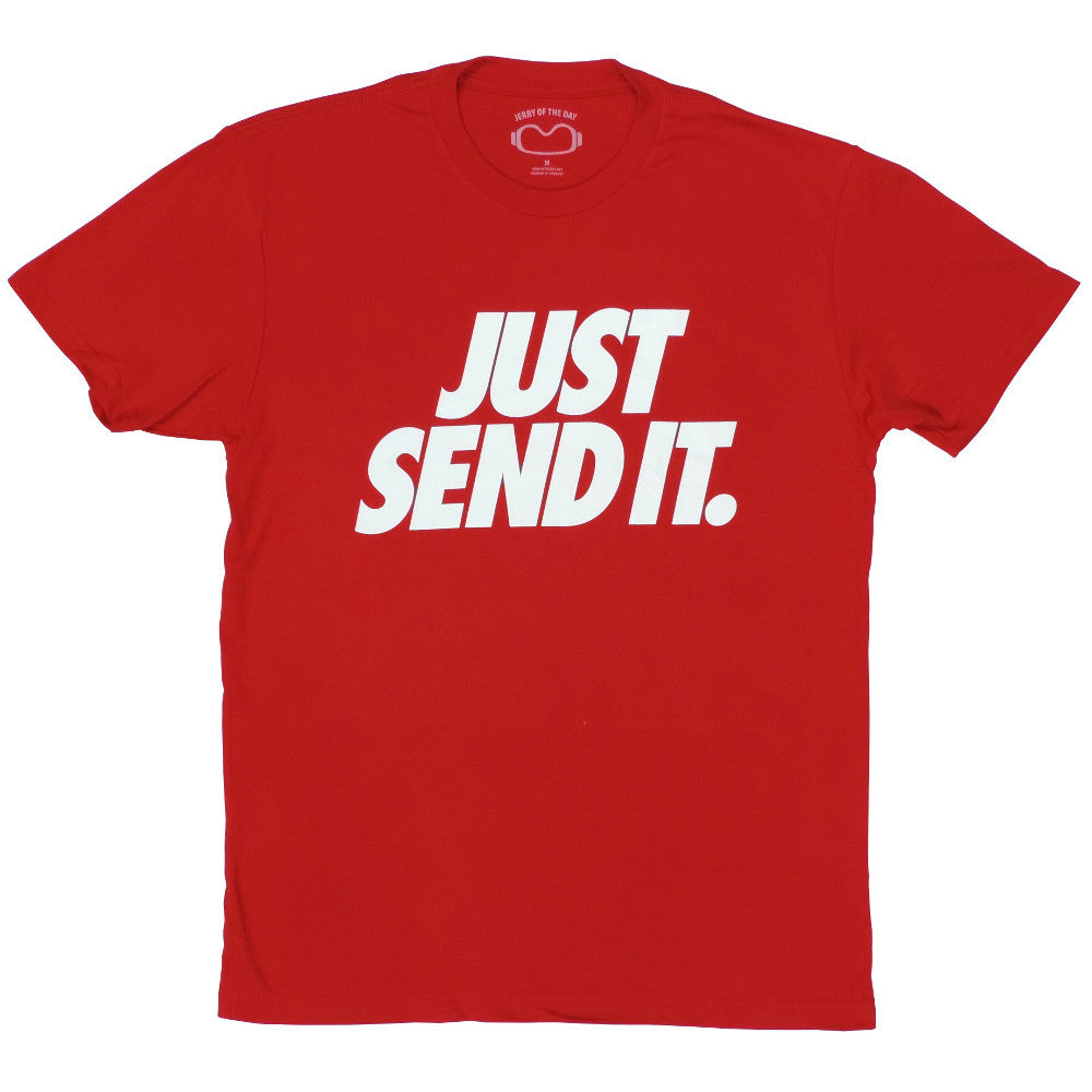 Just Send It Red and White Tee