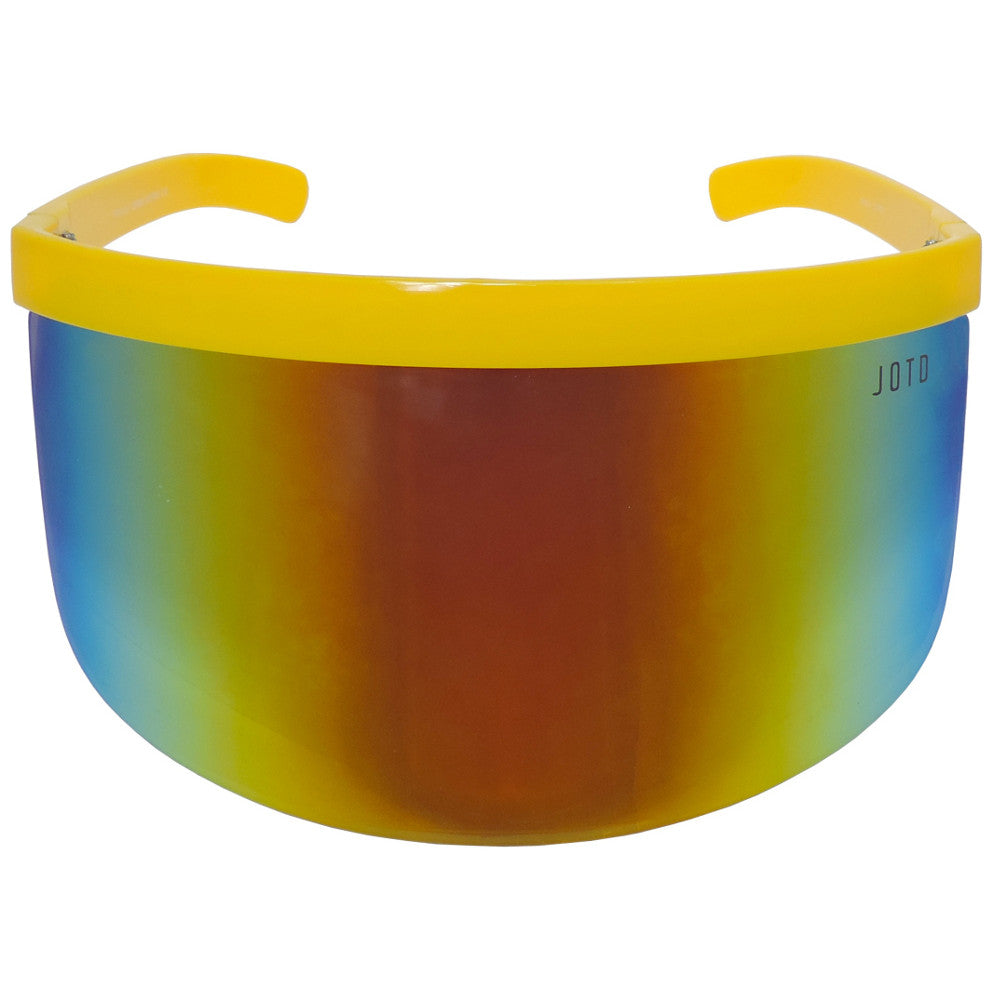 Jerry of the Dayglow Send-O-Vision 3.0 in yellow. Funny ski and snowboard gifts, shirts, and apparel.