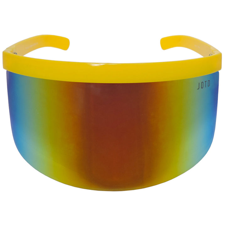 Jerry of the Dayglow Send-O-Vision 3.0 in yellow. Funny ski and snowboard gifts, shirts, and apparel.